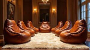 luxury leather bean bags