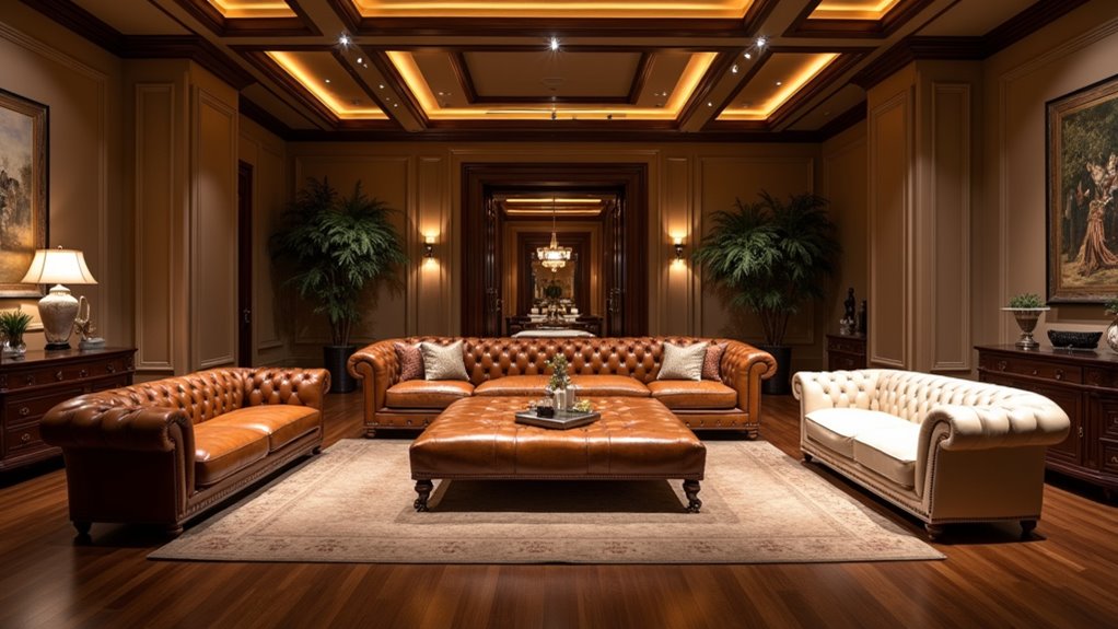 luxury leather custom couches