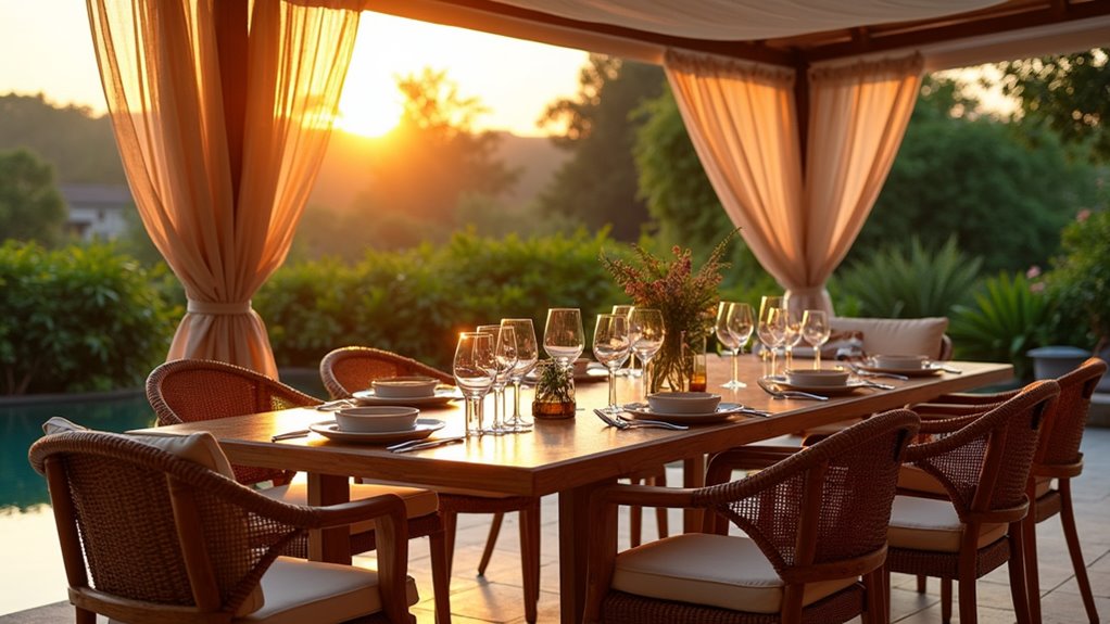 luxury outdoor dining experience