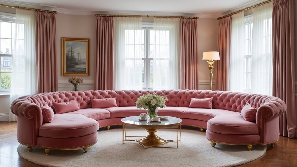 luxury pink sofa comfort