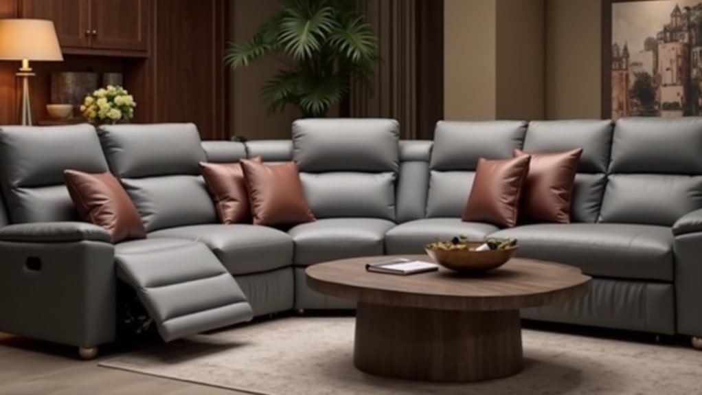 luxury power recliner sofa