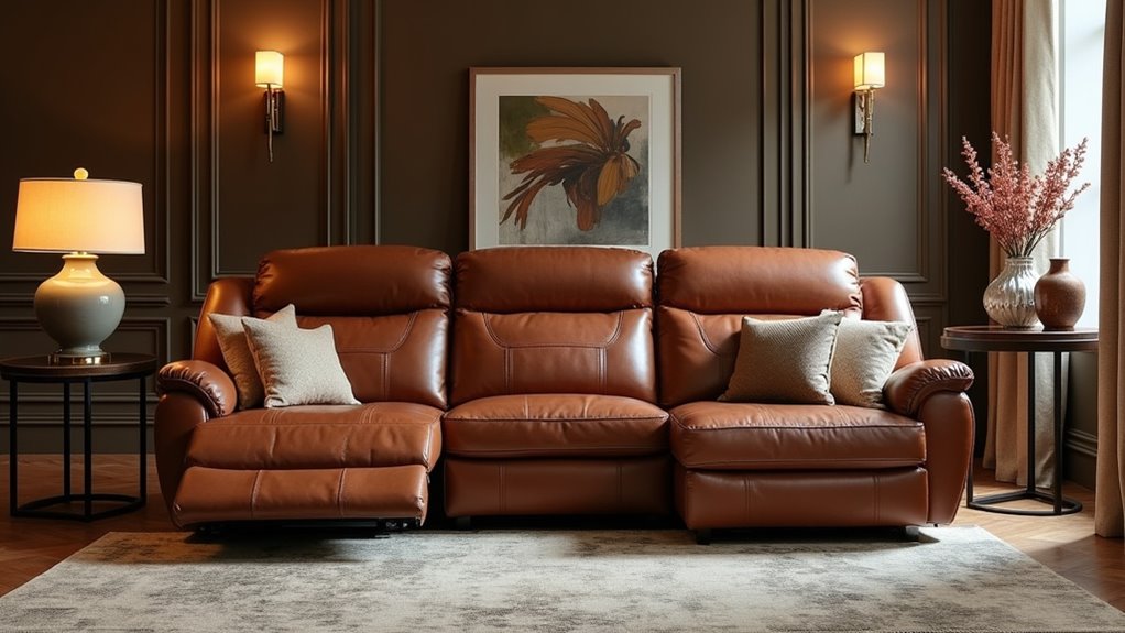 luxury reclining sofa selection