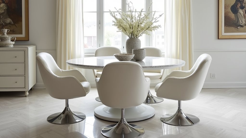 luxury swivel dining chair