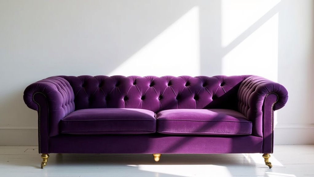 luxury velvet chesterfield sofa