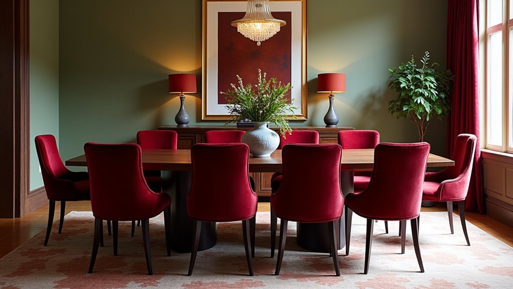 luxury velvet dining chair