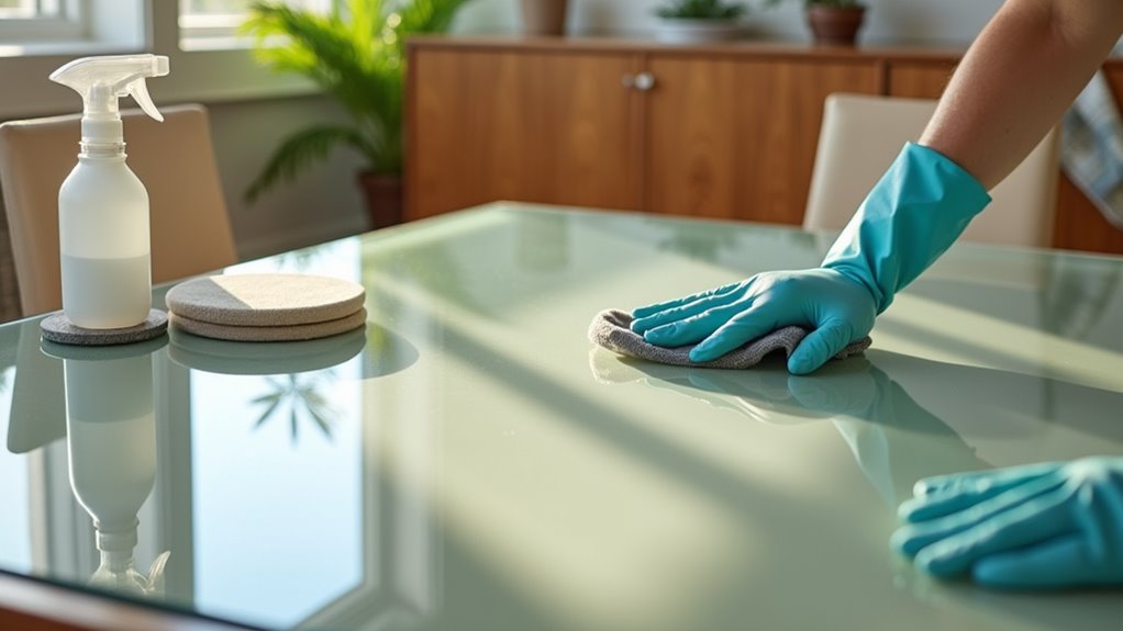 maintain glass tables effectively