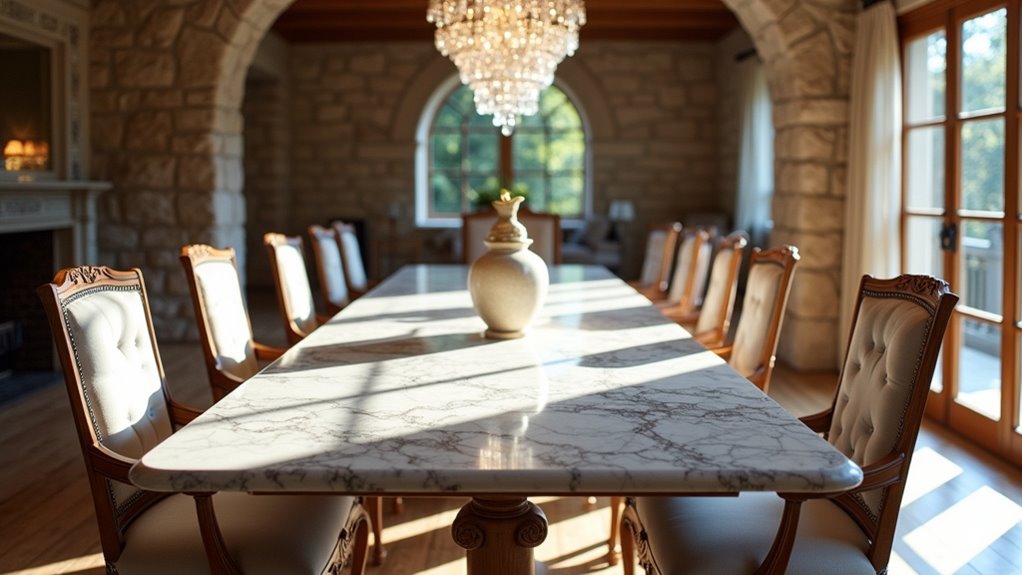 marble meets rustic charm