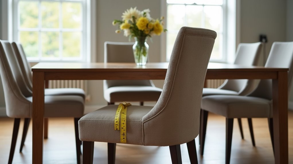 measure for dining comfort