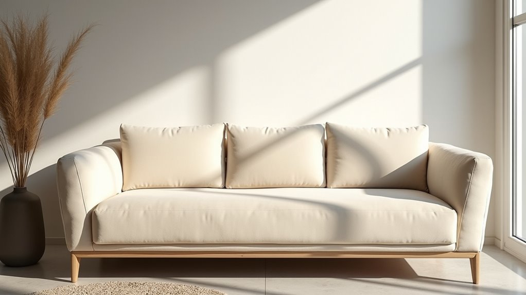 minimalist cream velvet elegance