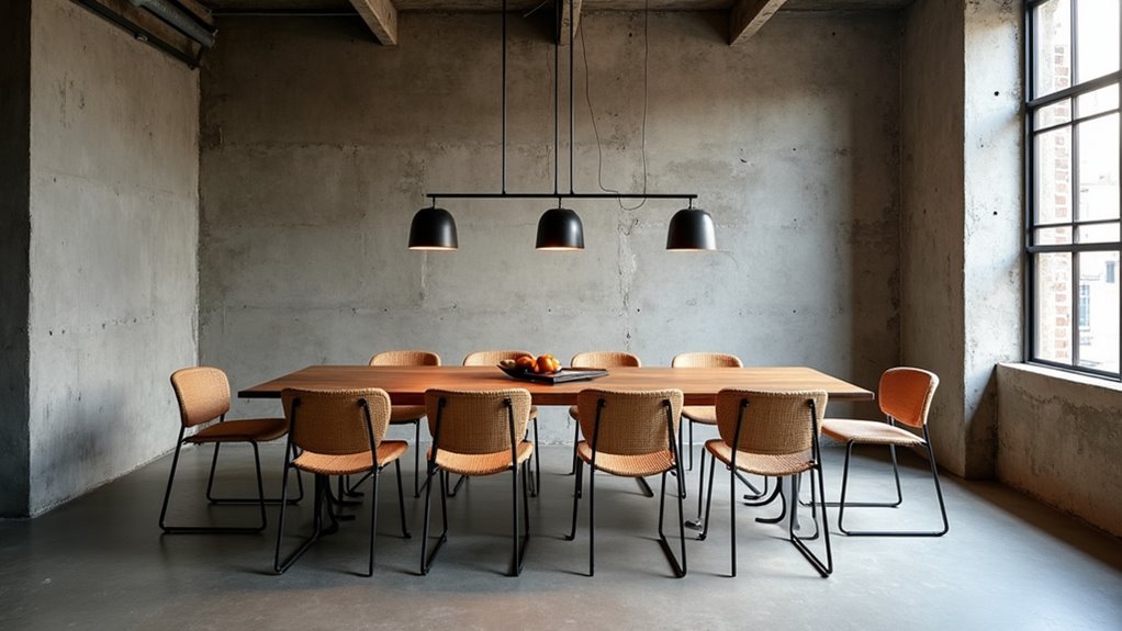 minimalist industrial dining charm