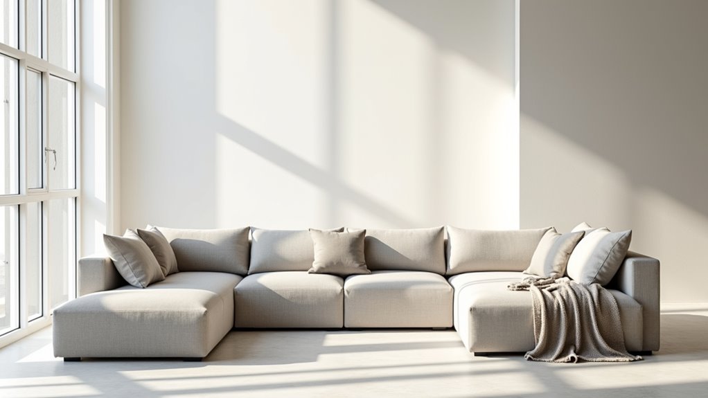 minimalist l shaped sectional elegance