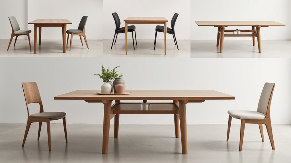 minimalist natural wood tables