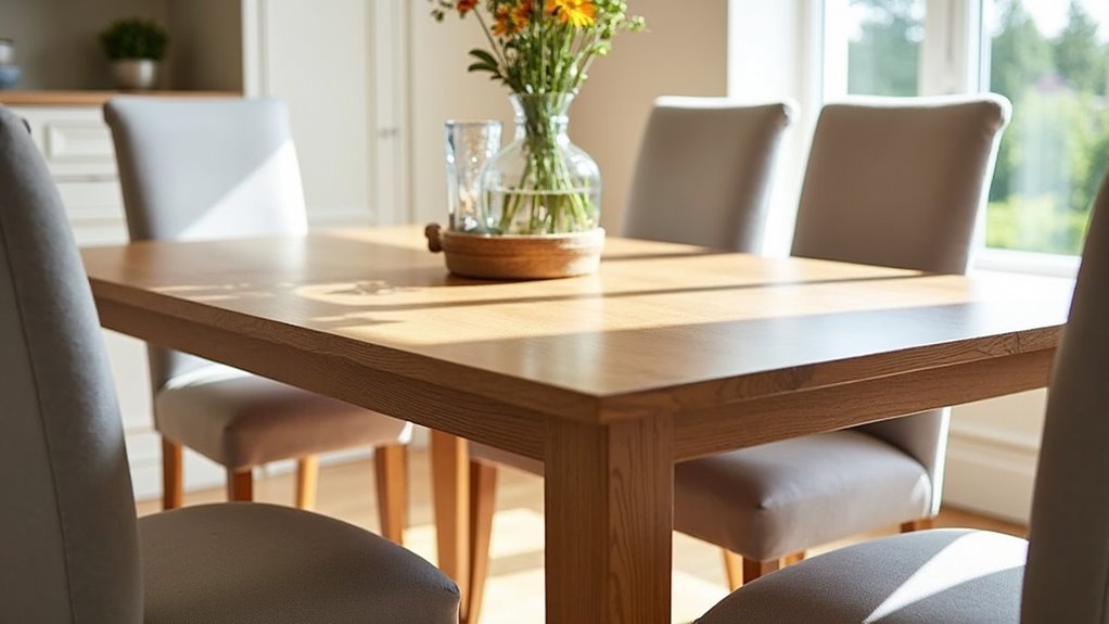 minimalist sustainable dining table