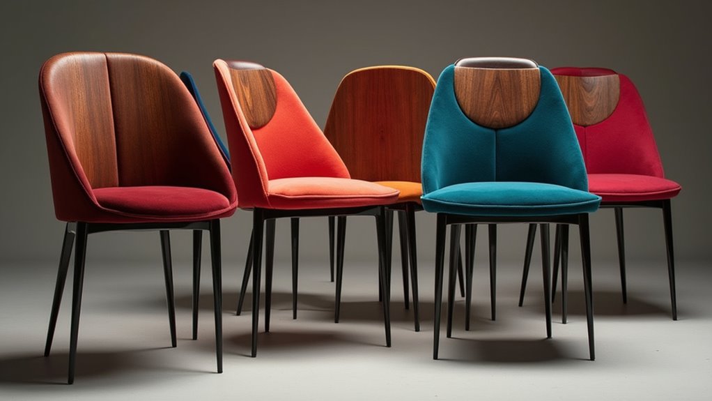 mixed material dining chair designs