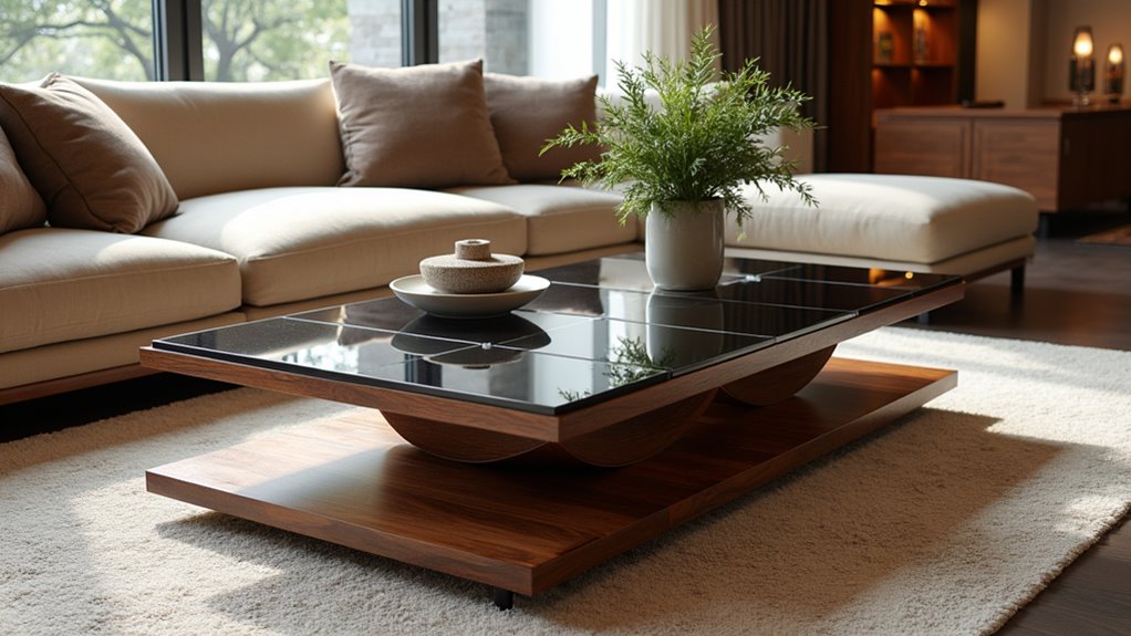 mixed materials coffee tables