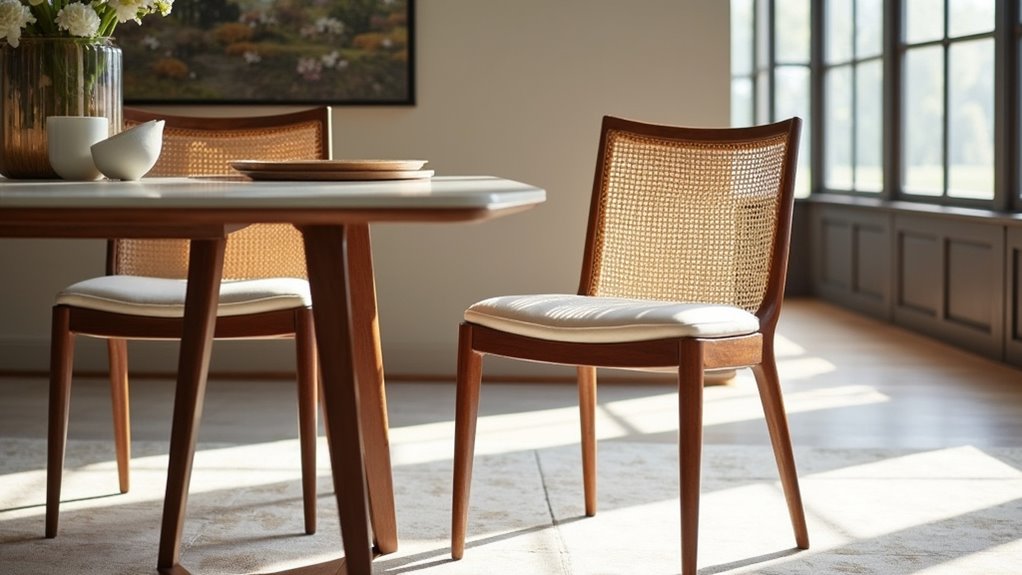 modern alban cane chairs