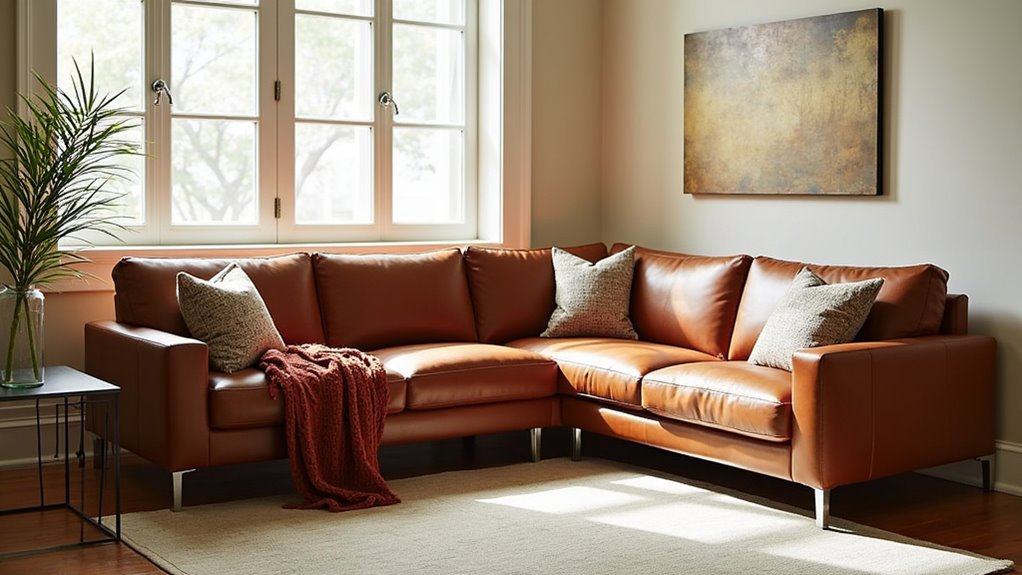 modern coastal leather sleeper
