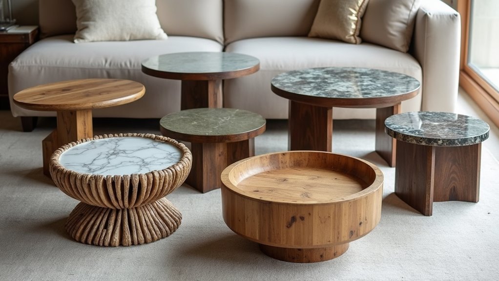 modern coffee table materials