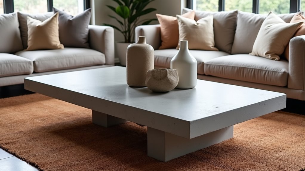 modern concrete coffee table