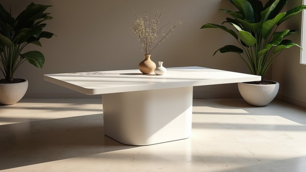 modern concrete dining elegance