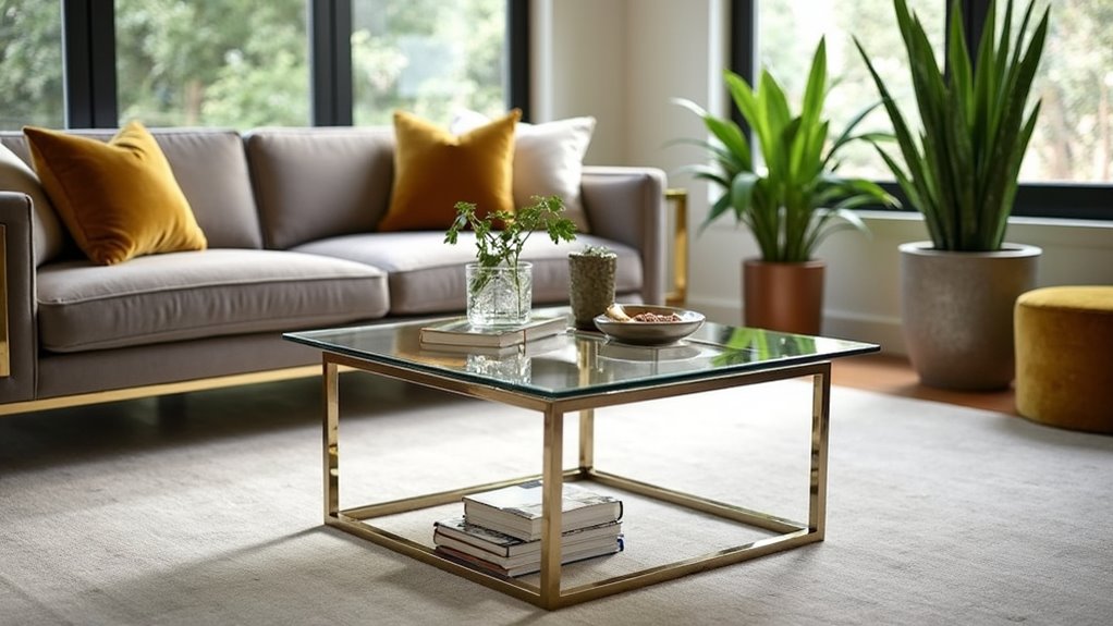 modern glass coffee table