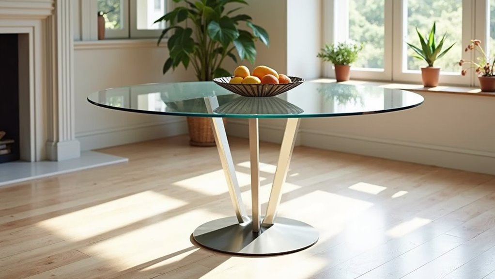 modern glass dining table