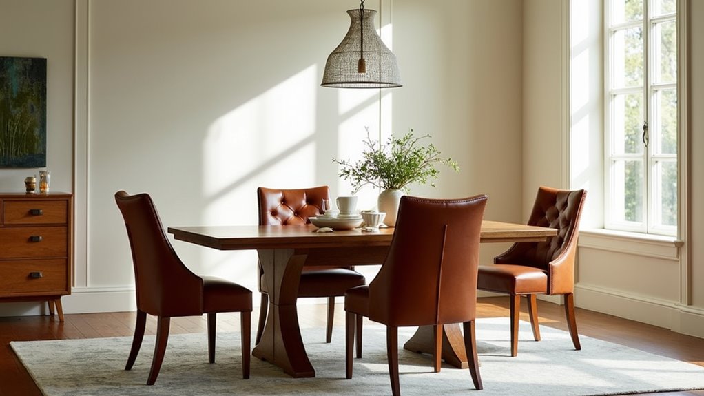 modern industrial leather chair