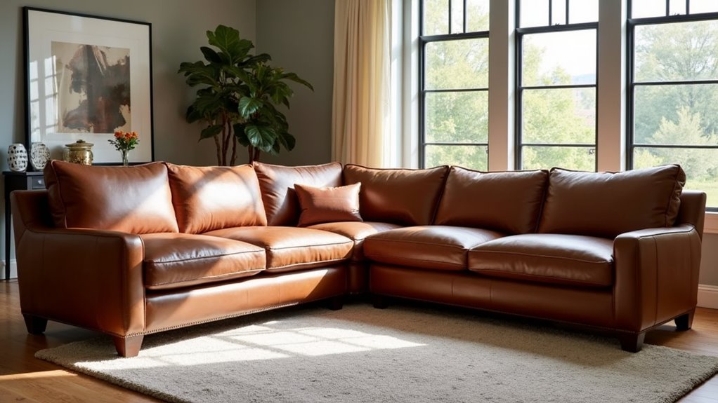 modern luxury leather sectional