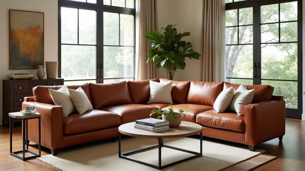 modern luxury leather sectionals