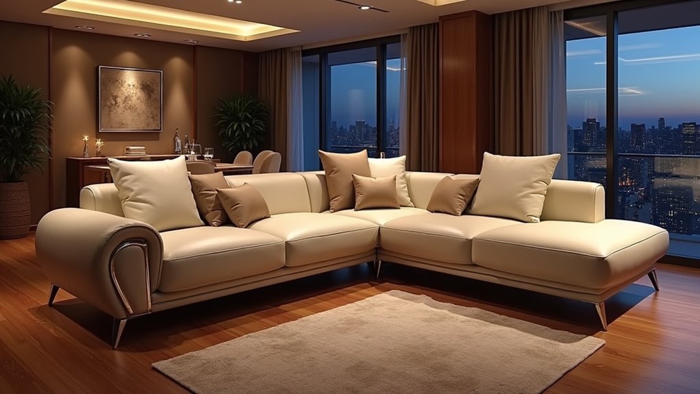 modern luxury leather sofa