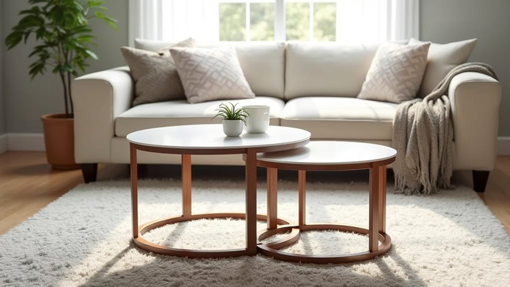 modern minimalist living tables