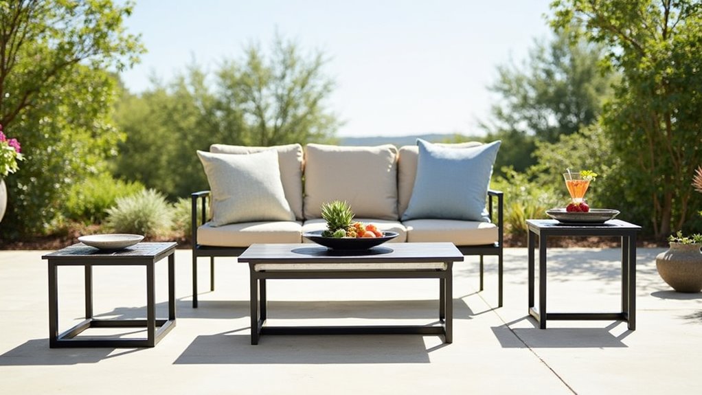 modern minimalist outdoor coffee table