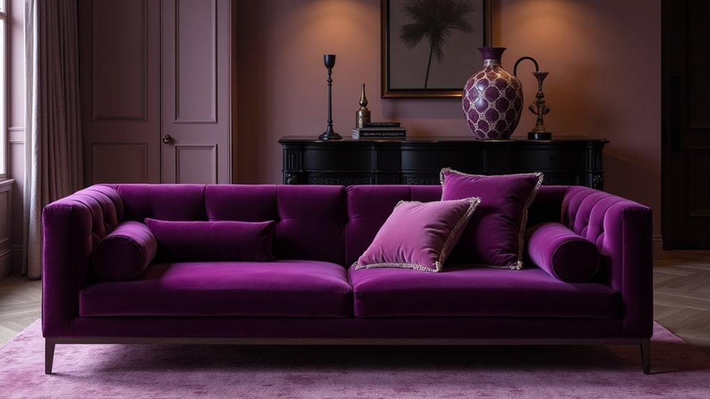 modern velvet sofa sophistication