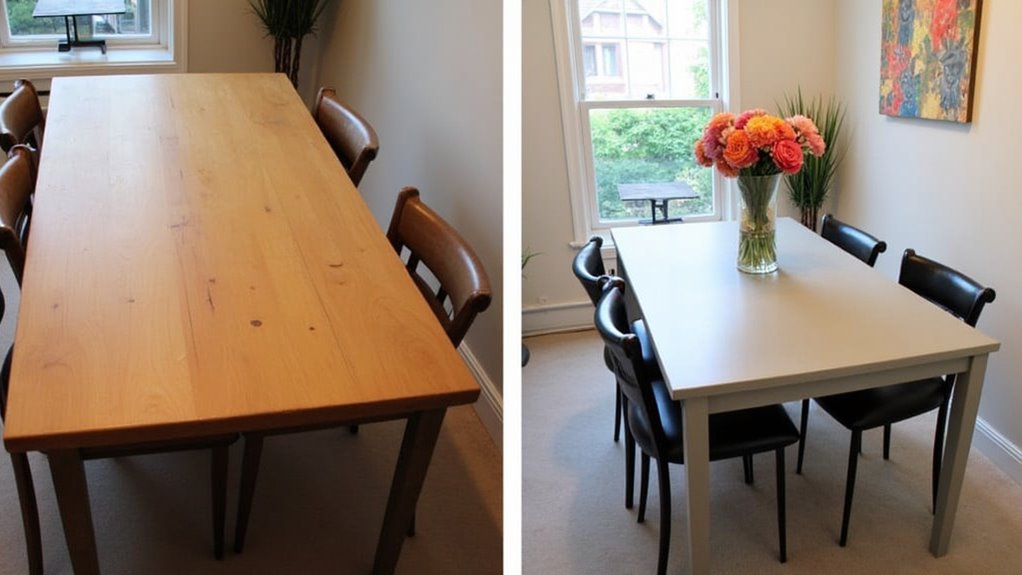 modernize dated oak table