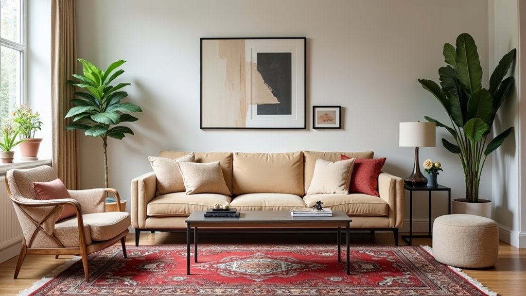 optimal rug sofa arrangement