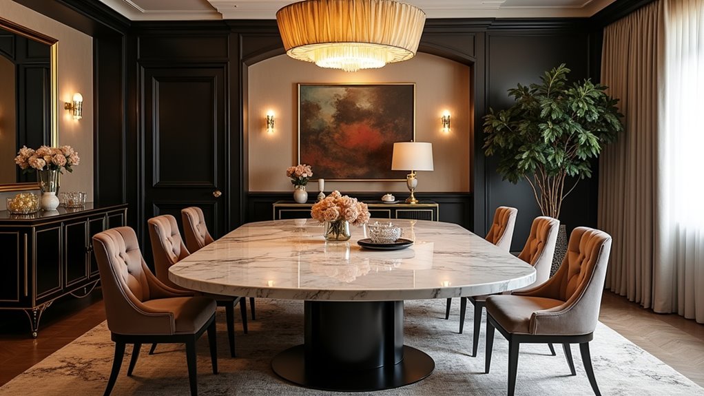 opulent hollywood glam dining