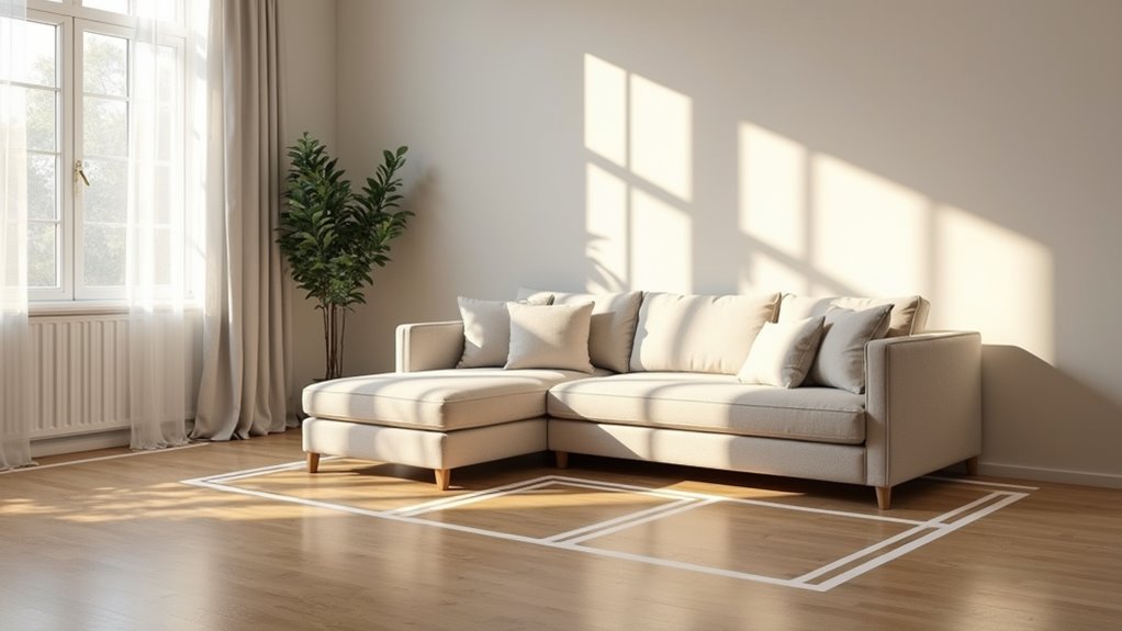 outline sofa dimensions accurately