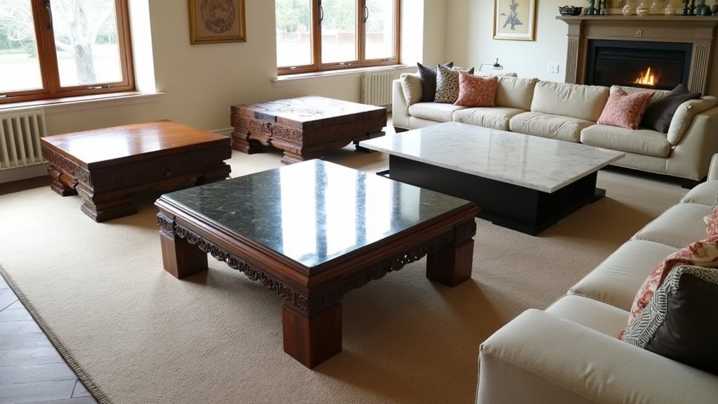 oversized square coffee tables