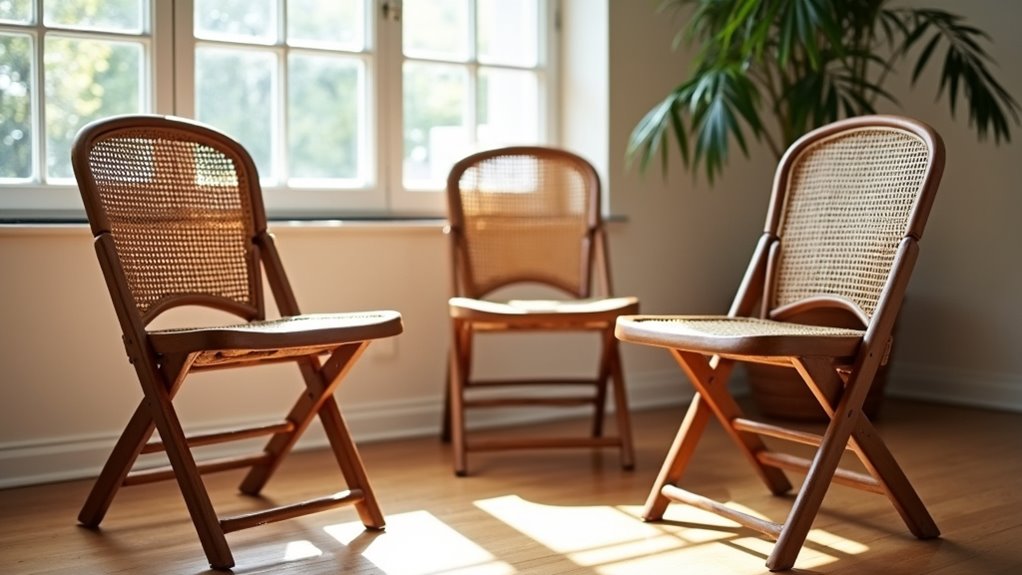 rattan folding dining chairs
