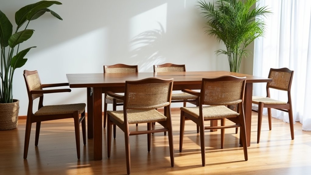 rope seat dining chairs