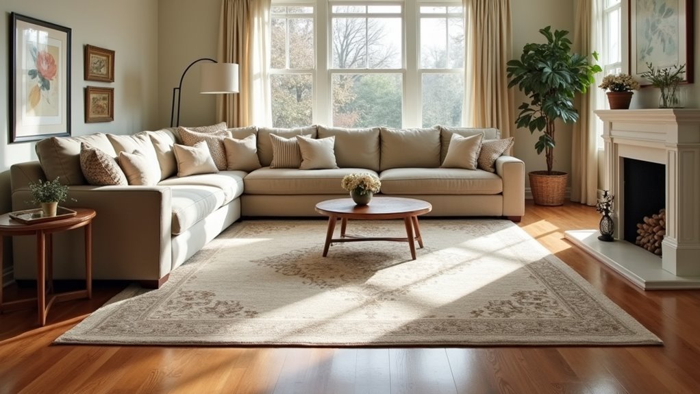 rug placement enhances harmony