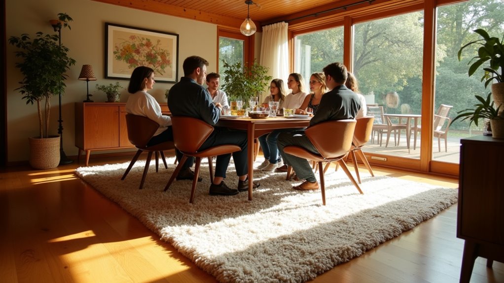 rugs enhance dining acoustics