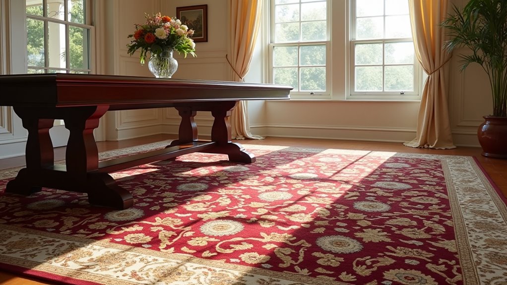 rugs enhance dining aesthetics