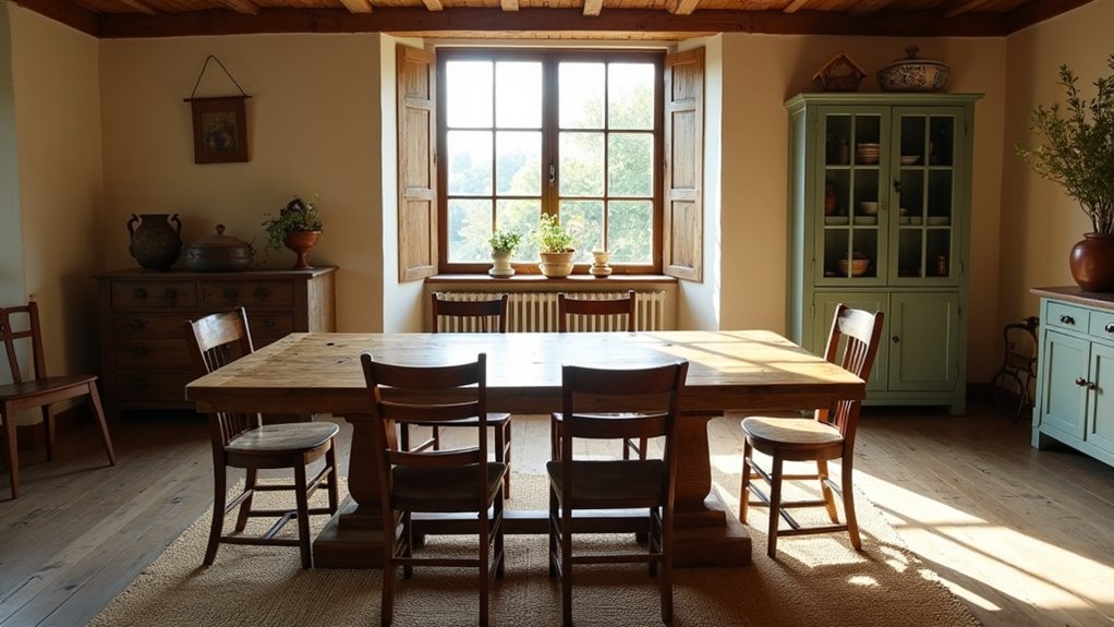 rustic elegance in dining