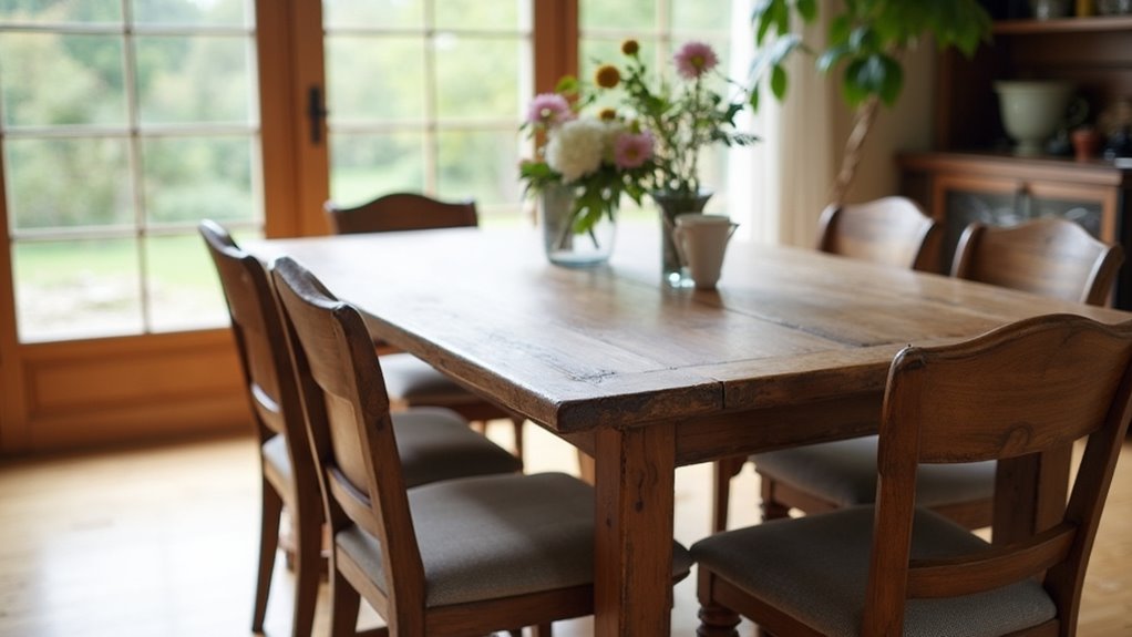 rustic extendable dining table