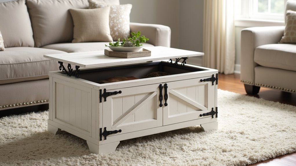 rustic farmhouse lift top table