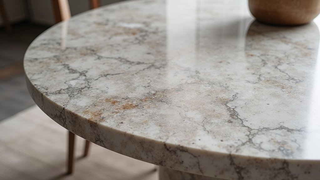 rustic grey marble tables