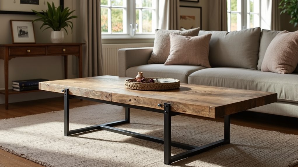 rustic industrial coffee table