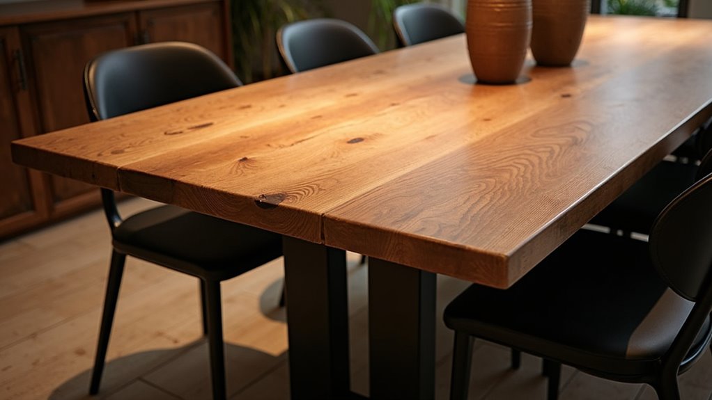 rustic industrial dining table