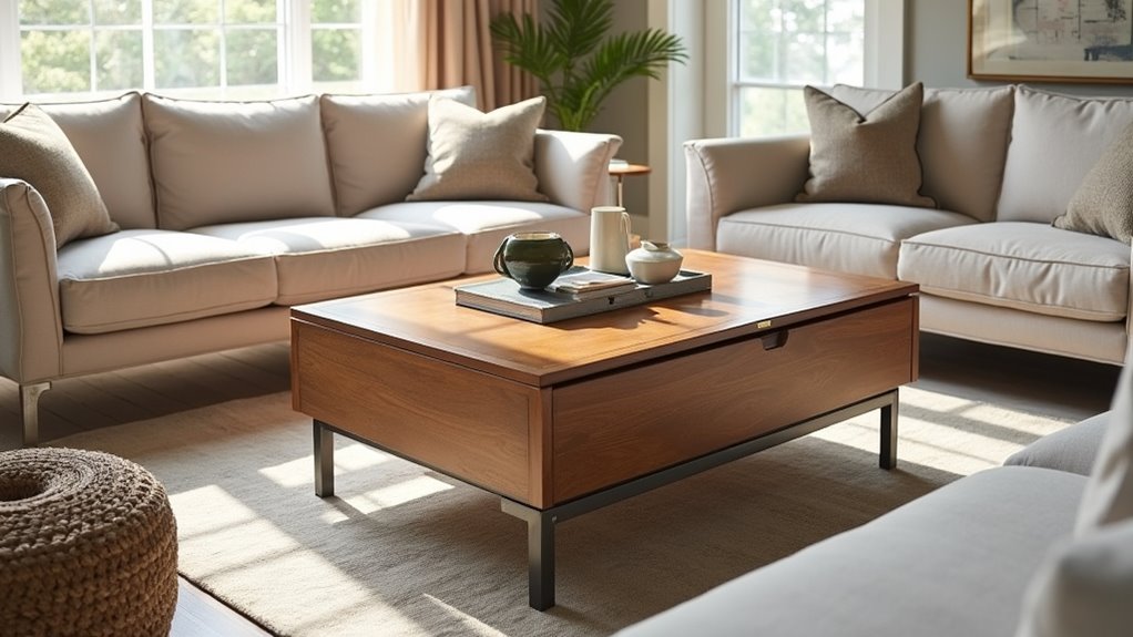 rustic lift top cocktail table